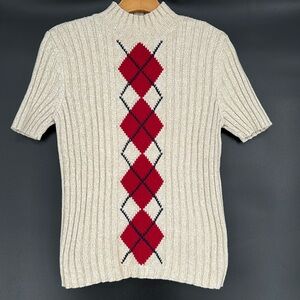 LIZ CLAIBORNE ARGYLE SWEATER‎
